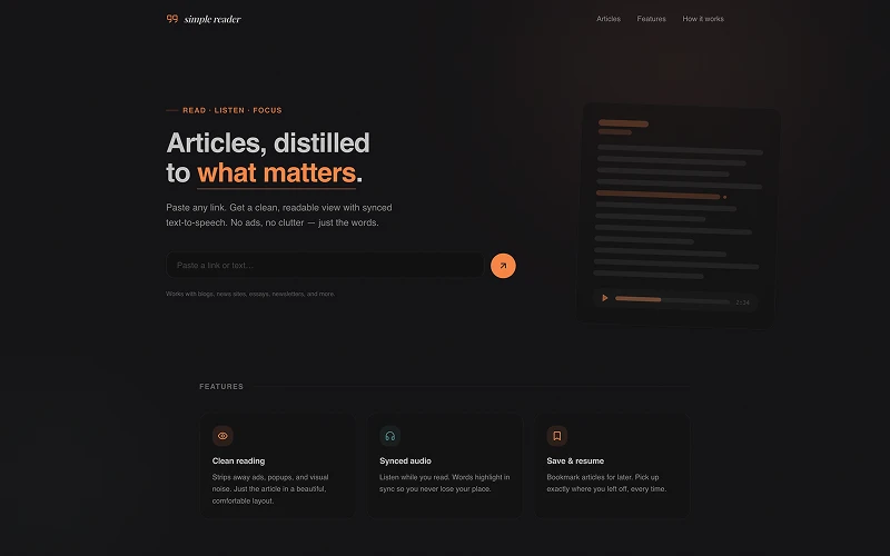 Simple Reader project screenshot