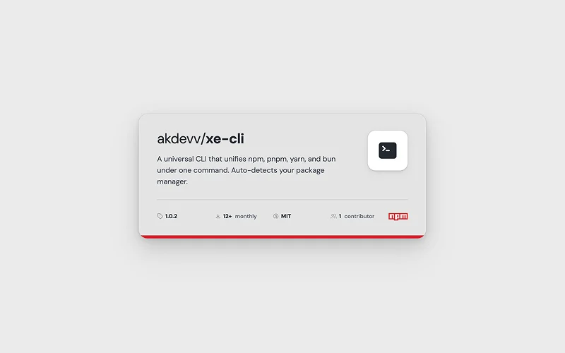 xe-cli project screenshot